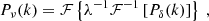 $$ \begin{aligned} P_\nu (k) = {\mathcal{F} } \left\{ \lambda ^{-1} {\mathcal{F} }^{-1}\left[ P_\delta (k) \right] \right\} \ , \end{aligned} $$