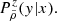 $ P^z_{\tilde \rho}(y|x). $