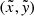 $ (\tilde{x},\tilde{\mathit{y}}) $