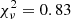$ {\chi^2_{\nu}} = 0.83 $