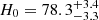 $ H_0 = 78.3^{+3.4}_{-3.3} $