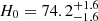 $ H_0 = 74.2_{-1.6}^{+1.6} $