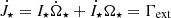 $ \dot{J}_\star = I_\star \dot{\Omega}_\star + \dot{I}_\star \Omega_\star = \Gamma_\mathrm{ext} $