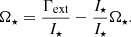 $$ \begin{aligned} {\Omega }_\star = \frac{\Gamma _\mathrm{ext} }{I_\star } - \frac{{I}_\star }{I_\star } \Omega _\star . \end{aligned} $$