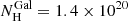 $ N_{\mathrm{H}}^{\mathrm{Gal}}=1.4\times10^{20} $