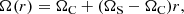$$ \begin{aligned} \Omega (r)= \Omega _{\rm C} + (\Omega _{\rm S}-\Omega _{\rm C})r ,\end{aligned} $$