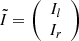$ \tilde{I}= \left( \begin{array}{c} I_{l} \\ I_{r} \end{array} \right) $