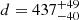 $ d = 437^{+49}_{-40} $