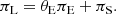 $$ \begin{aligned}&\pi _{\rm L} = \theta _{\rm E} \pi _{\rm E} + \pi _{\rm S}. \end{aligned} $$