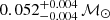 $ {0.052}^{+0.004}_{-0.004}\,\mathcal{M}_{\odot} $