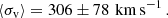 $$ \begin{aligned} \langle \sigma _{\rm v}\rangle = 306 \pm 78 \, \, {\mathrm{km\,s}^{-1}} \, . \end{aligned} $$