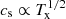 $ c_{\mathrm{s}} \propto T_{\mathrm{x}}^{1/2} $