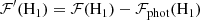 $$ \begin{aligned}&\mathcal{F}^\prime (\mathrm{H}_1) = \mathcal{F} (\mathrm{H}_1) - {\mathcal{F} }_{\rm phot}(\mathrm{H}_1) \end{aligned} $$