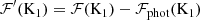 $$ \begin{aligned}&\mathcal{F}^\prime (\mathrm{K}_1) = \mathcal{F} (\mathrm{K}_1) - {\mathcal{F} }_{\rm phot}(\mathrm{K}_1) \end{aligned} $$