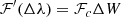 $$ \begin{aligned} \mathcal{F}^\prime (\Delta \lambda ) = {\mathcal{F} }_c \Delta W \end{aligned} $$