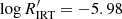 $ \log{R^\prime_{\rm IRT}} = -5.98 $