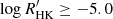 $ \log R^\prime_{\rm HK} \geq -5.0 $