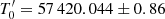 $ T^\prime_0=57\,420.044\pm0.86 $
