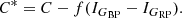 $$ \begin{aligned} C^{*}=C-f(I_{G_{\rm BP}}- I_{G_{\rm RP}}) .\end{aligned} $$