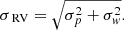 $$ \begin{aligned} \sigma _{\text{ RV}} = \sqrt{\sigma _p^2 + \sigma _w^2}. \end{aligned} $$