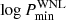 $ \log P_{\mathrm{min}}^{\mathrm{WNL}} $