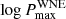 $ \log P_{\mathrm{max}}^{\mathrm{WNE}} $