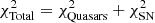 $ \chi _{\rm Total}^2 = \chi _{\rm Quasars}^2 + \chi _{\rm SN}^2 $