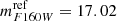 $ m_{{F160W}}^{\mathrm{ref}}=17.02 $