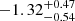$ -1.32^{+0.47}_{-0.54} $