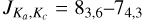 ${J_{{K_a},{K_c}}} = {8_{3,6}} - {7_{4,3}}$