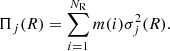 $$ \begin{aligned} \Pi _j(R) = \sum _{i=1}^{N_{\rm R}} m(i) \sigma _j^2(R). \end{aligned} $$