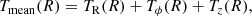$$ \begin{aligned} T_{\rm mean}(R) = T_{\rm R}(R) + T_{\phi }(R)+T_z(R), \end{aligned} $$