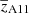 $ \overline{z}_{\mathrm{A11}} $