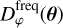 $D_\varphi ^{{\rm{freq}}}\left( {\bf{\theta }} \right)$