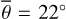 $\bar \theta = {22^ \circ }$