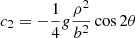 $ c_2 = - \frac{1}{4}g\frac{\rho^2}{b^2} \cos 2 \theta $