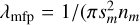 ${{{\lambda _{{\rm{mfp}}}} = 1} \mathord{\left/ {\vphantom {{{\lambda _{{\rm{mfp}}}} = 1} {\left( {\pi s_m^2{n_m}} \right)}}} \right. \kern-\nulldelimiterspace} {\left( {\pi s_m^2{n_m}} \right)}}$