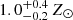 $ 1.0^{+0.4}_{-0.2}\,Z_{\odot} $