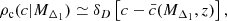 $$ \begin{aligned} \rho _{\rm c}(c|M_{\Delta _1}) \simeq \delta _D\left[c - \bar{c}(M_{\Delta _1},z)\right], \end{aligned} $$
