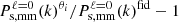 $ P^{\ell=0}_{\mathrm{s,mm}}(k)^{\theta_i} / P^{\ell=0}_{\mathrm{s, mm}}(k)^{\mathrm{fid}} - 1 $