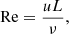$$ \begin{aligned} \mathrm{Re} = \frac{uL}{\nu }, \end{aligned} $$
