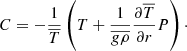 $$ \begin{aligned} C = -\frac{1}{\overline{T}}\left(T + \frac{1}{\overline{g} \overline{\rho }}\frac{\partial \overline{T}}{\partial r}P\right)\cdot \end{aligned} $$