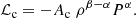 $$ \begin{aligned} \mathcal{L} _{\rm c} = - A_{\rm c} \ \rho ^{\beta -\alpha }P^\alpha . \end{aligned} $$