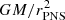 $ GM/r_{\rm PNS}^2 $