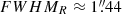 $ FWHM_R \approx 1{{\overset{\prime\prime}{.}}}44 $