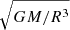 $ \sqrt{GM/R^3} $