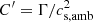 $ C^{\prime} = \Gamma/c_{{\rm s,amb}}^2 $