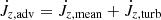 $ \dot{J}_{z, \mathrm{adv}} = \dot{J}_{z, \mathrm{mean}}+\dot{J}_{z, \mathrm{turb}} $