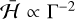 $\bar {\cal H} \propto {\Gamma ^{ - 2}}$