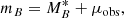 $$ \begin{aligned} m_B = M_B^* + \mu _{\rm obs}, \end{aligned} $$